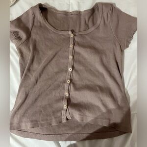 light purple, button crop top from Brandy Melville